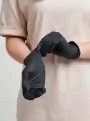 Перчатки медицинские Benovy, 100 штук, нитриловые, чёрные
