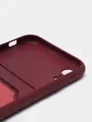 Бордовый чехол с карманом для карт iPhone 7 8 Plus XR X/XS Max 11 12 13 Pro Max mini айфон про макс