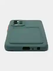 Зеленый чехол с карманом для карт Samsung Galaxy A31/A51/A71/A12/A22/A32/A52/A72/A50/A13/A33/A53