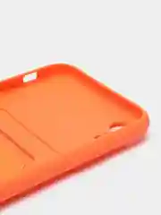 Оранжевый чехол с карманом для карт iPhone 7 8 Plus XR X/XS Max 11 12 13 Pro Max mini айфон про макс