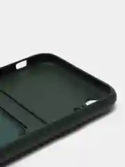 Тёмно-зелёный чехол с карманом для карт iPhone 7 8 Plus XR X/XS Max 11 12 13 Pro Max mini айфон про макс
