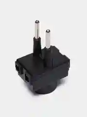 Черный сетевой разветвитель "Ru Power" 3 гнезда, 6 А, без заземления