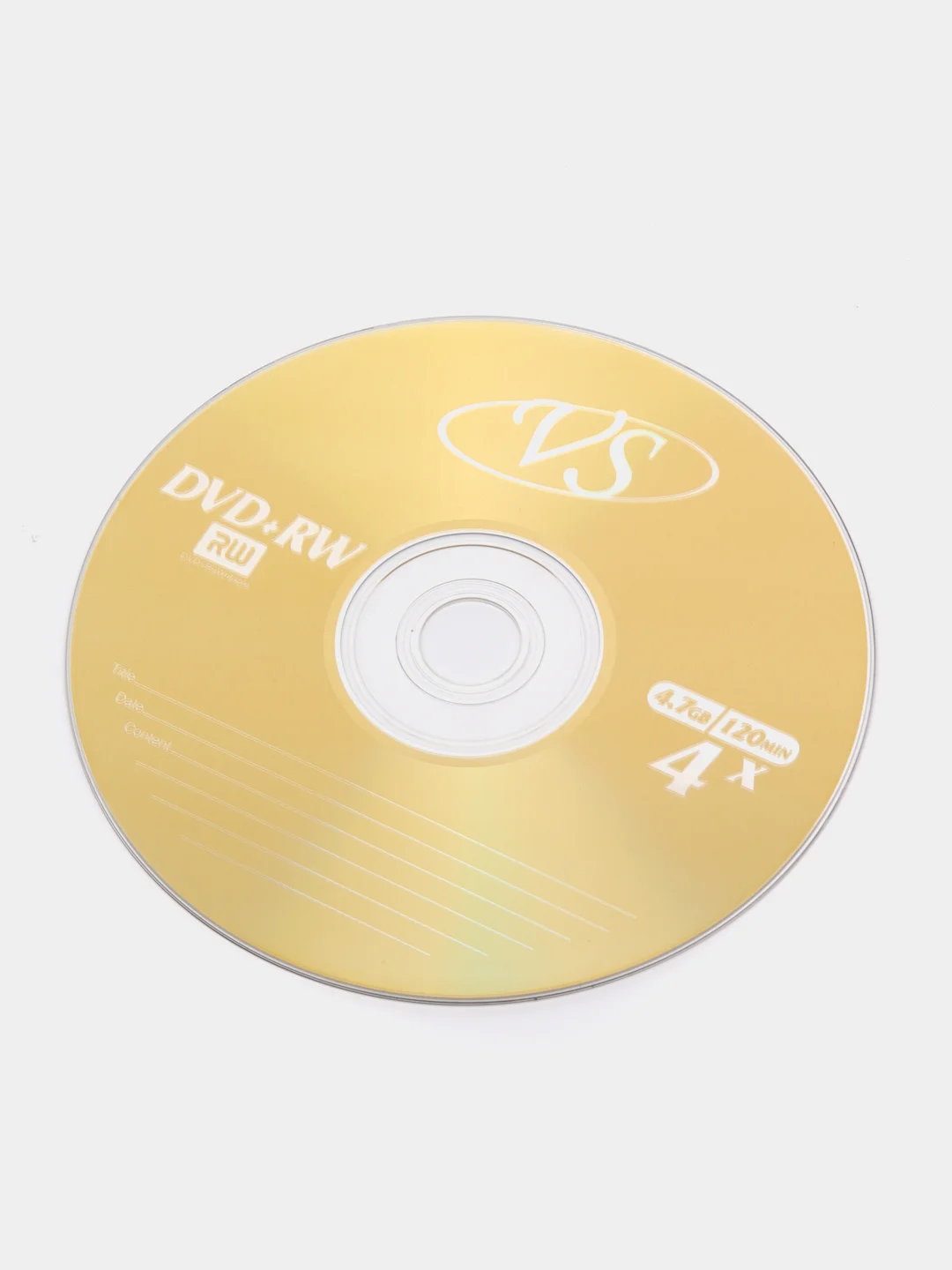 Оптический однослойный диск VS DVD+RW 4,7 GB 4x CB, 10 штук, 25 штук