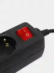 Сетевой удлинитель Perfeo "Powermate" с кнопкой, 3,0 м, 3 розетки, черный (PF-PM-3/3,0-B)