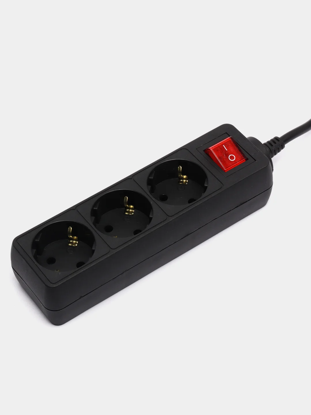 Сетевой удлинитель Perfeo "Powermate" с кнопкой, 3,0 м, 3 розетки, черный (PF-PM-3/3,0-B)