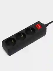 Сетевой удлинитель Perfeo "Powermate" с кнопкой, 3,0 м, 3 розетки, черный (PF-PM-3/3,0-B)