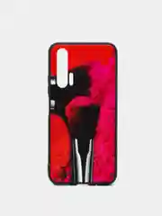 Розовый чехол с рисунком на Honor 20 Pro (Хонор 20 Про)