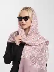 Бежевый меланж палантин кашемировый