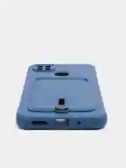 Синий чехол Xiaomi Redmi 10A / 9C, Сяоми Редми 10А / 9С, с карманом для карты, силиконовый