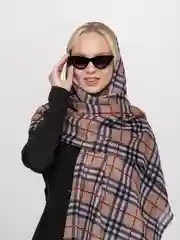 Бежевый палантин кашемировый