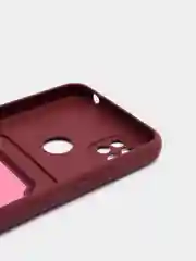 Бордовый чехол Xiaomi Redmi 10A / 9C, Сяоми Редми 10А / 9С, с карманом для карты, силиконовый