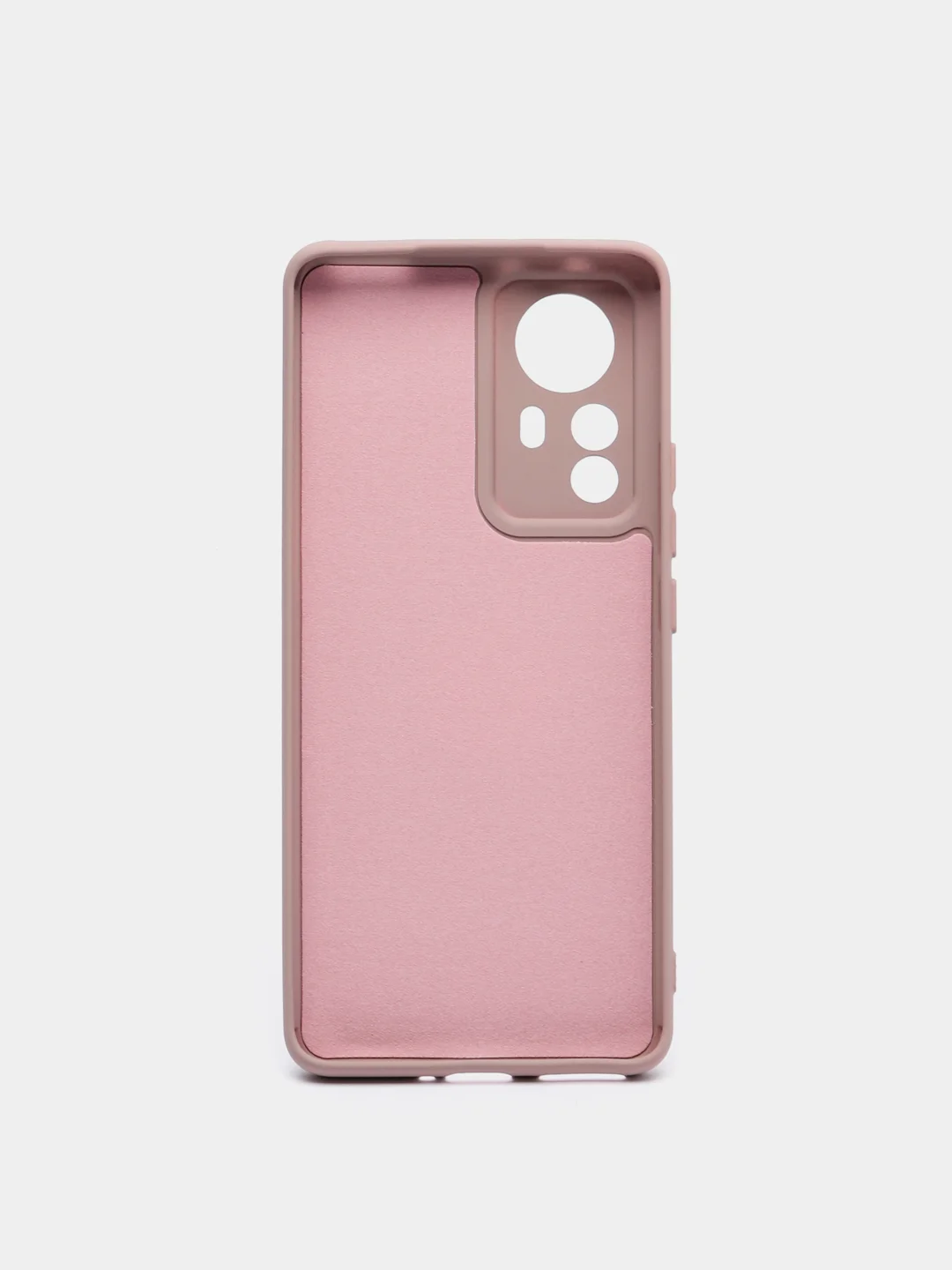Бежевый чехол с защитой камеры и бархатом внутри XIAOMI 12 PRO