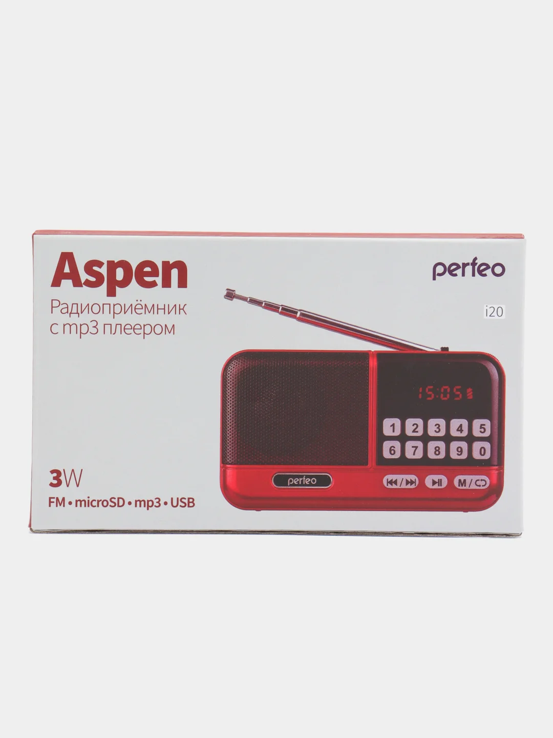 Черный радиоприемник цифровой Perfeo Aspen FM+ 87.5-108 МГц