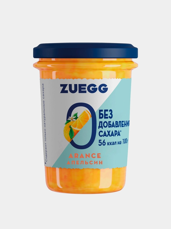 Варенье Zuegg "Апельсин", без сахара, с низкой калорийностью, 220 г