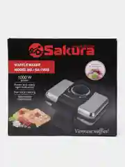 Серый металлик вафельница Sakura SA-7405T венские вафели