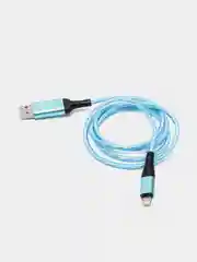 Голубой usb-кабель DENMEN D25T/D25V/D25L для зарядки и передачи данных Type-C/Micro/Lightning