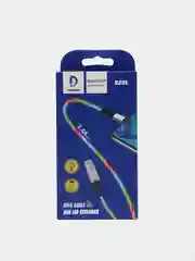 Голубой usb-кабель DENMEN D25T/D25V/D25L для зарядки и передачи данных Type-C/Micro/Lightning