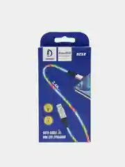 Серый usb-кабель DENMEN D25T/D25V/D25L для зарядки и передачи данных Type-C/Micro/Lightning