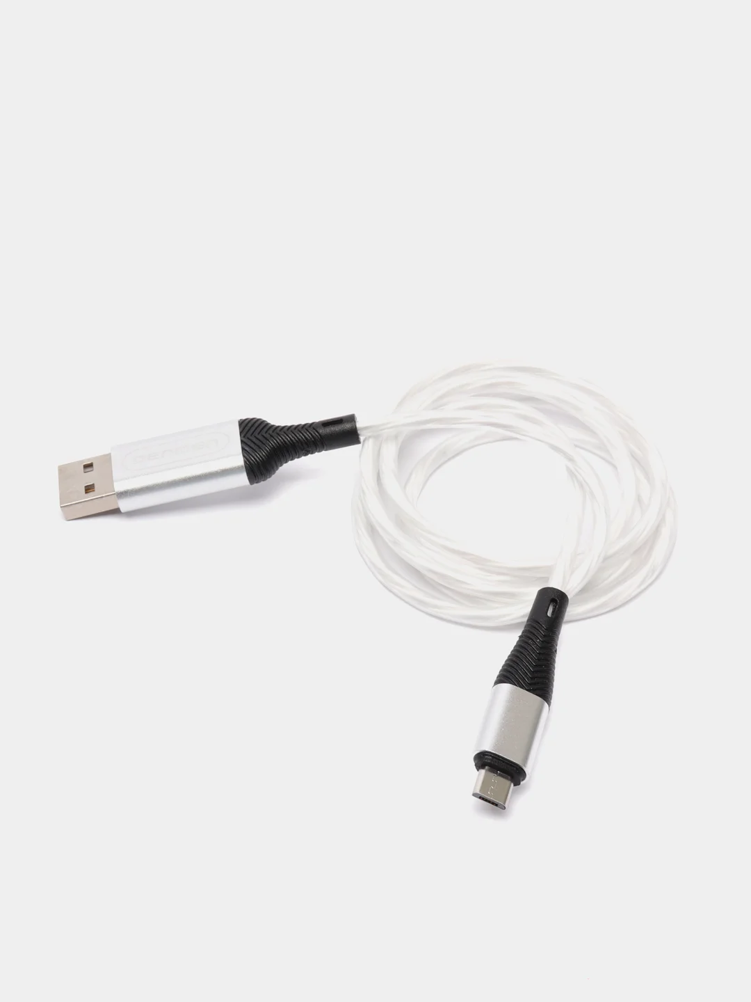 Серый usb-кабель DENMEN D25T/D25V/D25L для зарядки и передачи данных Type-C/Micro/Lightning