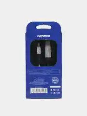 Серый usb-кабель DENMEN D25T/D25V/D25L для зарядки и передачи данных Type-C/Micro/Lightning