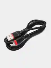 Черный usb-кабель HOCO X59 для зарядки и передачи данных Lightning/Micro USB/Type-C, 2.4A, 1 м