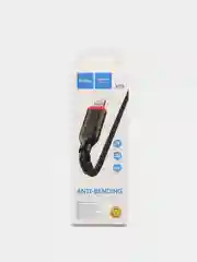 Черный usb-кабель HOCO X59 для зарядки и передачи данных Lightning/Micro USB/Type-C, 2.4A, 1 м
