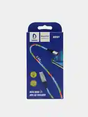 Розовый usb-кабель DENMEN D25T/D25V/D25L для зарядки и передачи данных Type-C/Micro/Lightning