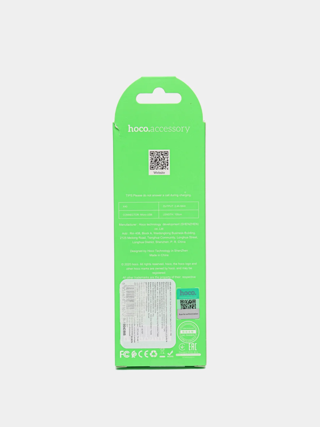 Черный usb-кабель HOCO X40 для зарядки и передачи данных Lightning/Micro USB/Type-C, 2.4A, 1 м