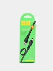 Черный usb-кабель HOCO X40 для зарядки и передачи данных Lightning/Micro USB/Type-C, 2.4A, 1 м