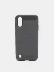 Серый чехол Samsung A01 со вставками под карбон