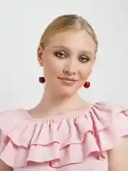 Багровый серьги "Черешня"