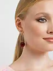 Багровый серьги "Черешня"