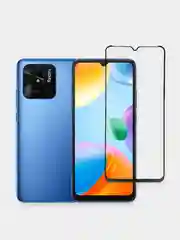 Черный xiaomi Redmi 12C, 10C, Poco C40 (Сяоми редми 12С, 10С, Поко С40) Защитное стекло 9D