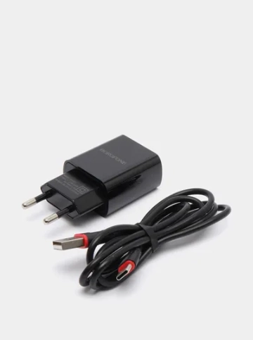 Сетевое зарядное устройство Borofone BA20A 1xUSB до 2.1А с кабелем Type-C (Для Android)