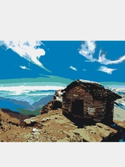 Картина  по номерам на холсте с подрамником 50x40 "На вершине мира"