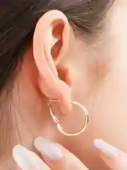 Золотой женские круглые серьги-кольца, золотые, серебряные, диаметр 2см, 3см, 4см, 5см, 6см, 7см