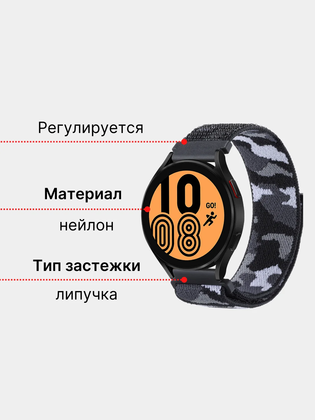 Бирюзовый нейлоновый ремешок для Xiaomi Amazfit Bip, Samsung Gear, Huawei Watch, 20 / 22 мм