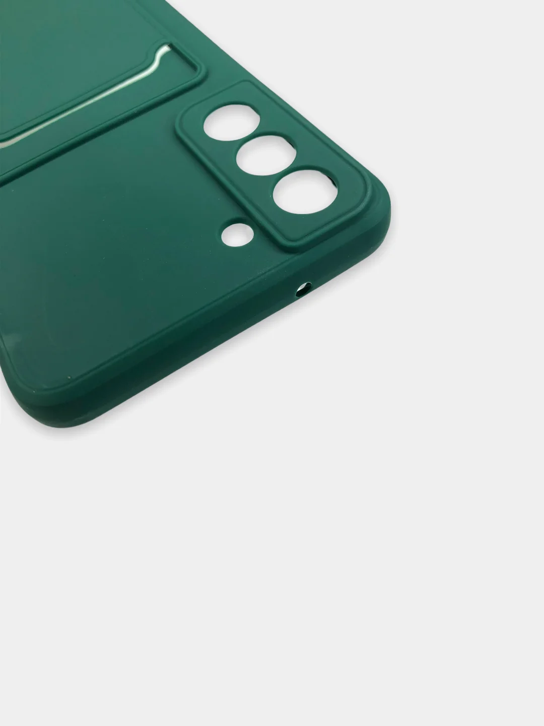 Алый чехол Samsung Galaxy S21 FE, Самсунг Галакси С21 ФЕ силиконовый, с карманом для карты
