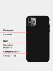 Чехол iPhone 11, 11 Pro, 11 Pro max, силиконовый