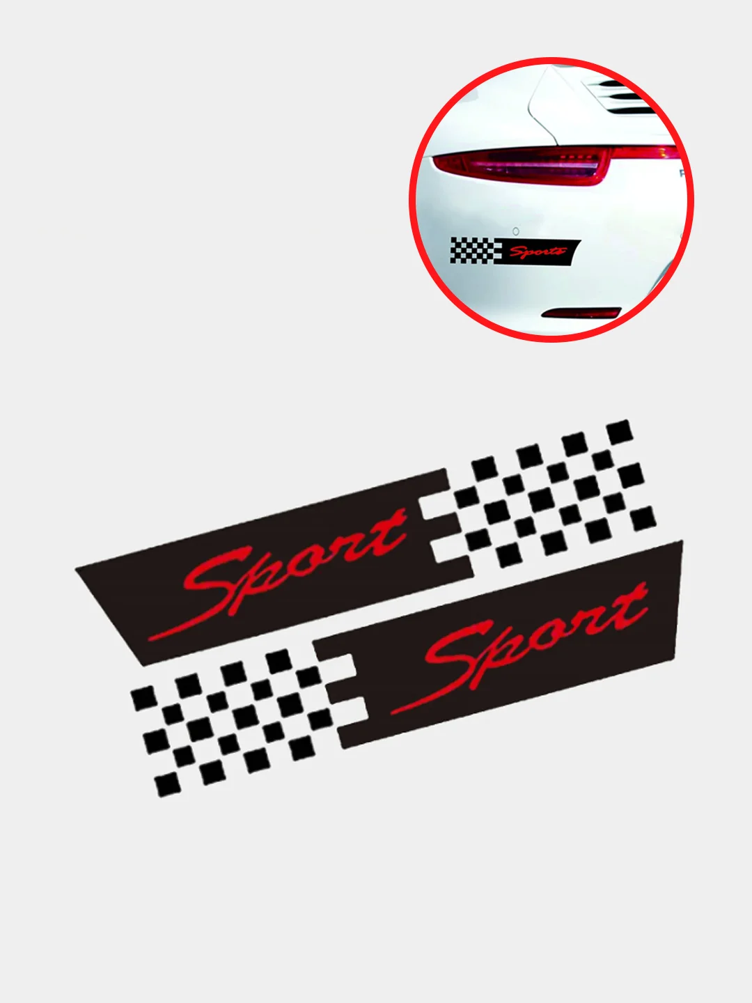 Алый наклейки на авто "Sports"