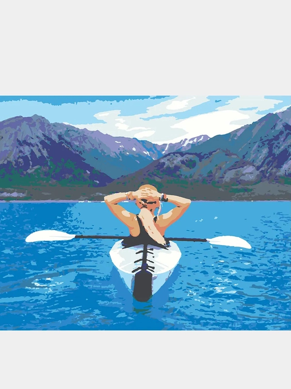 Картина по номерам "К другому берегу", на холсте, с подрамником, 50 x 40