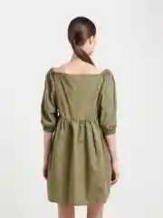 Хаки повседневное женское платье, свободного кроя, вечернее