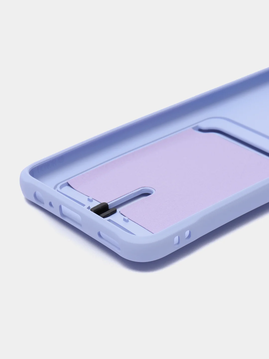 Лавандовый чехол Honor X8 4G, Хонор Х8 4Г силиконовый, с карманом для карты