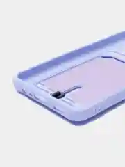 Лавандовый чехол Samsung Galaxy A12 / M12, Самсунг Галакси А12 / М12 силиконовый с карманом для карты