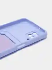 Лавандовый чехол Samsung Galaxy A12 / M12, Самсунг Галакси А12 / М12 силиконовый с карманом для карты