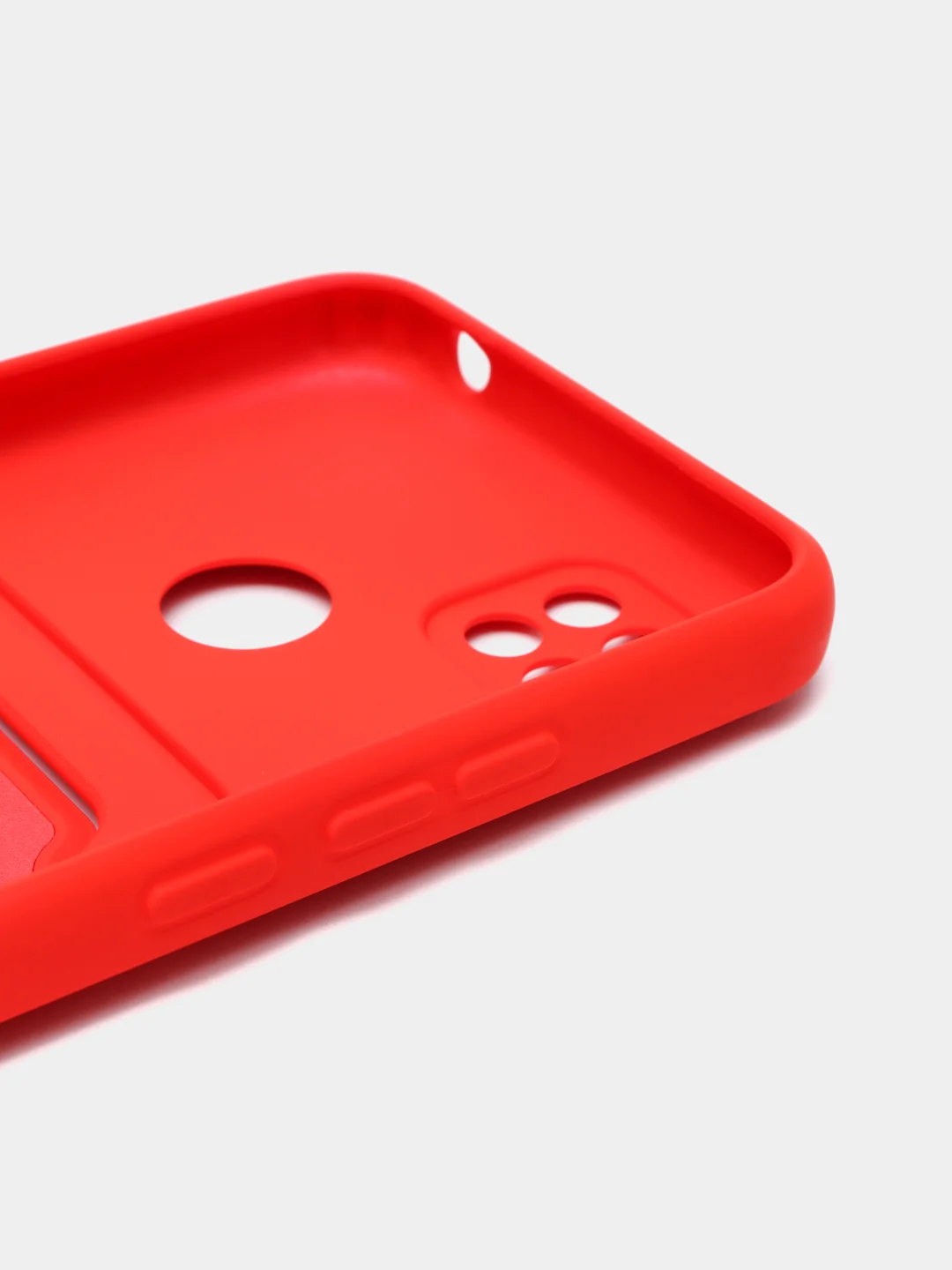 Красный чехол Xiaomi Redmi 10A / 9C, Сяоми Редми 10А / 9С, с карманом для карты, силиконовый