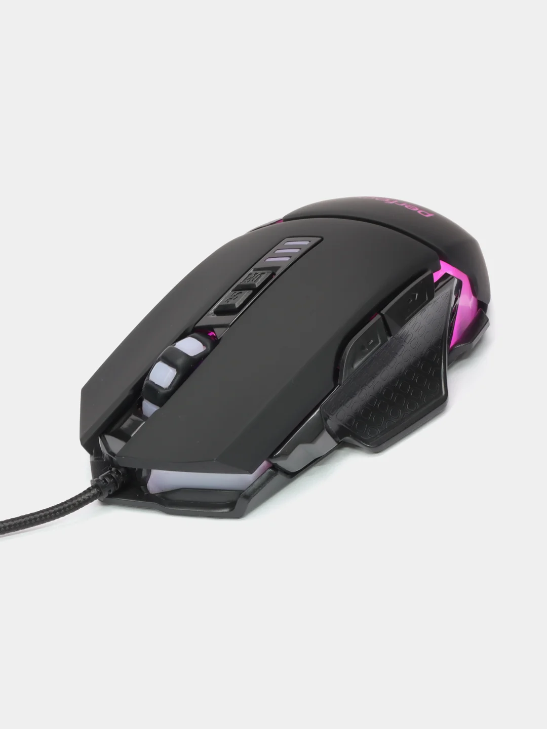 Мышь оптическая Perfeo "ACTIVE" GAME DESIGN, 7 кнопок, USB, чёрная, 4 цвета подсветка
