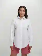 Белый рубашка женская оверсайз