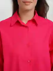 Фуксия рубашка женская оверсайз
