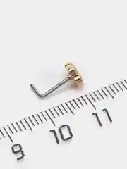 Золотистый хаки пирсинг для носа "Gold" со стержнем из титановой стали